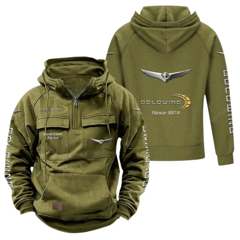 Motors Hoodie Tactical Quarter Zip, Hoodie Exclusive Logo For Motors Lovers - Army Green CAR96021425731-1