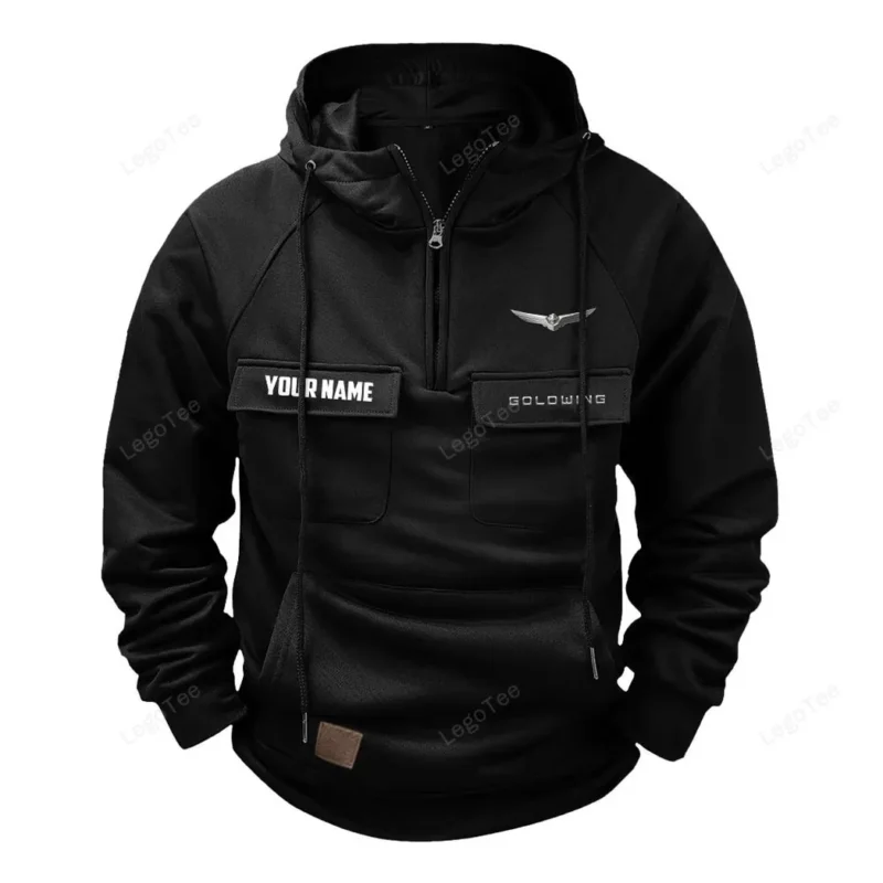 Motors Hoodie Tactical Quarter Zip, Hoodie Exclusive Logo For Motors Lovers - Black CAR109021425375-2