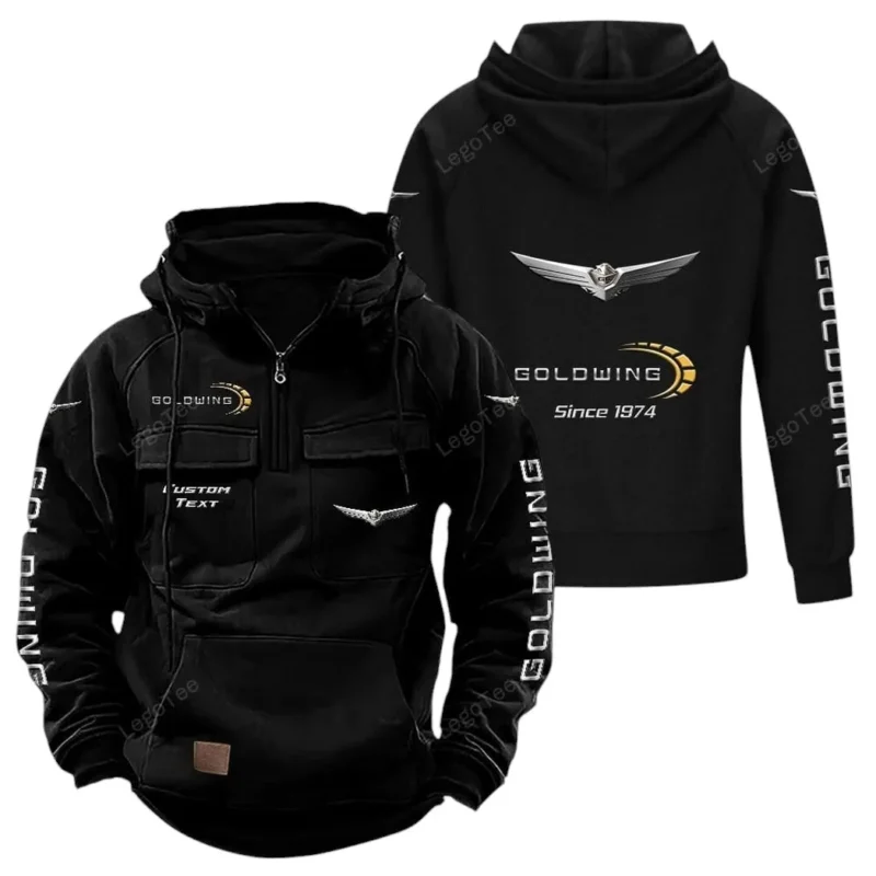 Motors Hoodie Tactical Quarter Zip, Hoodie Exclusive Logo For Motors Lovers - Black CAR96021425731-2