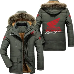 Motorcycle Parka hoodie, Coat with Hood Exclusive Logo For Car Motorcycles Lovers CAR7002082114 - Army Green