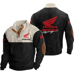 Motorcycle Men's Stand Up Collar Base Shirt, Collar Hoodie Exclusive Logo For Car Motorcycles Fans CAR20012084 - Black