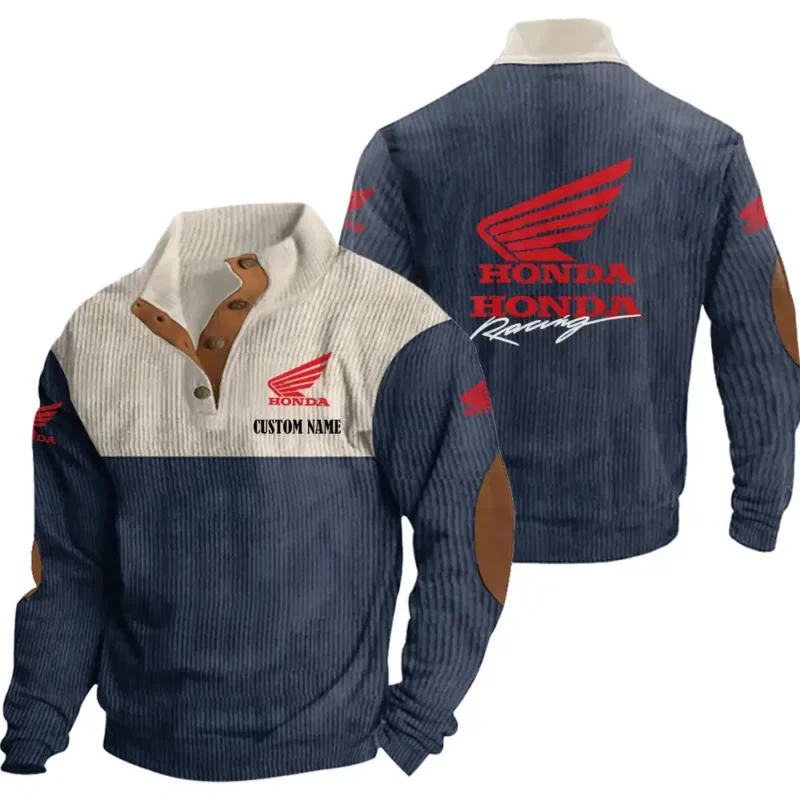 Motorcycle Men's Stand Up Collar Base Shirt, Collar Hoodie Exclusive Logo For Car Motorcycles Fans CAR20012084 - Navy Blue
