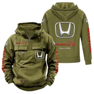 Motors Hoodie Tactical Quarter Zip, Hoodie Exclusive Logo For Motors Lovers - Army Green CAR96021425687-1