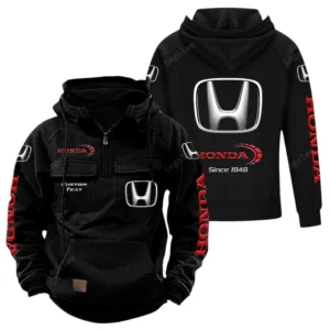Motors Hoodie Tactical Quarter Zip, Hoodie Exclusive Logo For Motors Lovers - Black CAR96021425687-2