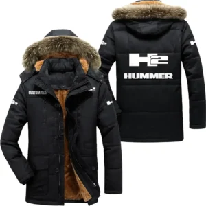 Car Parka hoodie, Coat with Hood Exclusive Logo For Car Motorcycles Lovers CAR7002082115 - Black