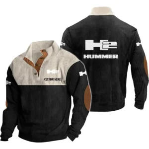 Car Men's Stand Up Collar Base Shirt, Collar Hoodie Exclusive Logo For Car Motorcycles Fans CAR20012085 - Black