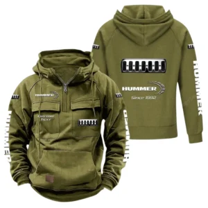 Car Hoodie Tactical Quarter Zip, Hoodie Exclusive Logo For Car Lovers - Army Green CAR96021425692-1