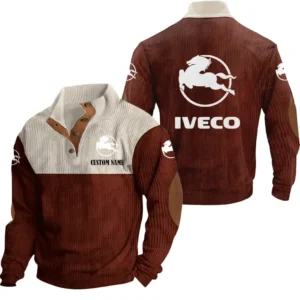 Car Men's Stand Up Collar Base Shirt, Collar Hoodie Exclusive Logo For Car Motorcycles Fans CAR20012090 - Red