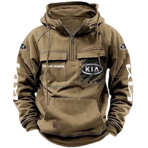 Classic Car Hoodie Tactical Quarter Zip, Hoodie Exclusive Logo For Classic Car Lovers CAR164022425133 - Khaki