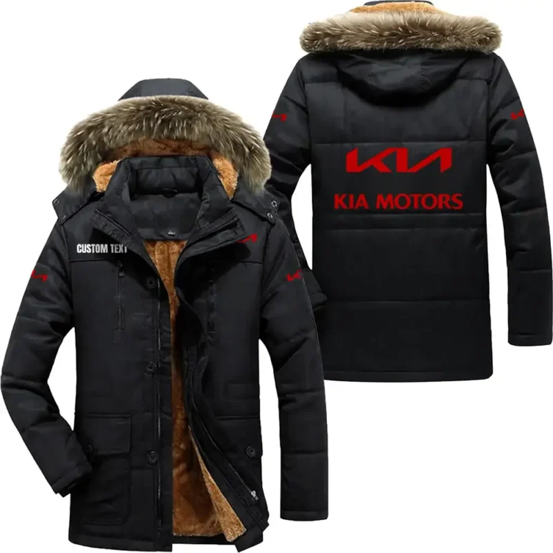 Classic Car Parka hoodie, Coat with Hood Exclusive Logo For Car Motorcycles Lovers CAR7002082128 - Black