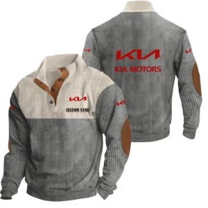 Classic Car Men's Stand Up Collar Base Shirt, Collar Hoodie Exclusive Logo For Car Motorcycles Fans CAR20012096 - Grey