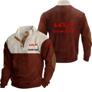 Classic Car Men's Stand Up Collar Base Shirt, Collar Hoodie Exclusive Logo For Car Motorcycles Fans CAR20012096 - Red