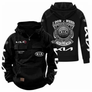 Classic Car Hoodie Tactical Quarter Zip, Hoodie Exclusive Logo For Car Owners CAR106021525062 - Black