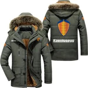 Megacar Parka hoodie, Coat with Hood Exclusive Logo For Car Motorcycles Lovers CAR7002082129 - Army Green