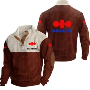 Tractor Men's Stand Up Collar Base Shirt, Collar Hoodie Exclusive Logo For Car Motorcycles Fans CAR20012097 - Red