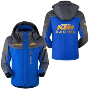 Motorbike Racing Outdoor Charging Suit, Exclusive Logo Fleece Truckket For Car Fans HFLJ0112312084 - Blue