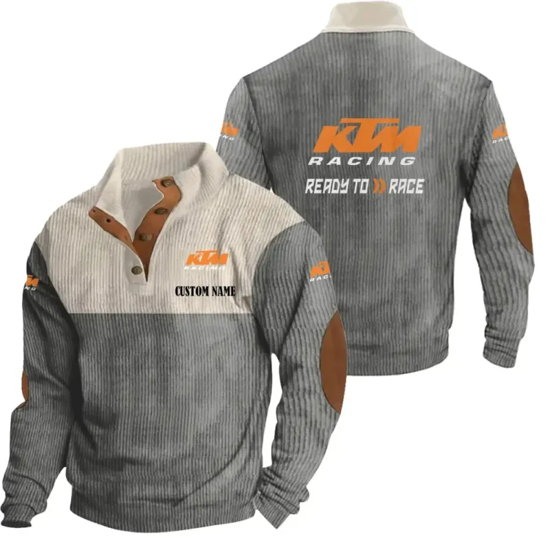 Motorbike Racing Men's Stand Up Collar Base Shirt, Collar Hoodie Exclusive Logo For Car Motorcycles Fans CAR20012098 - Grey