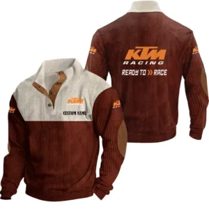 Motorbike Racing Men's Stand Up Collar Base Shirt, Collar Hoodie Exclusive Logo For Car Motorcycles Fans CAR20012098 - Red