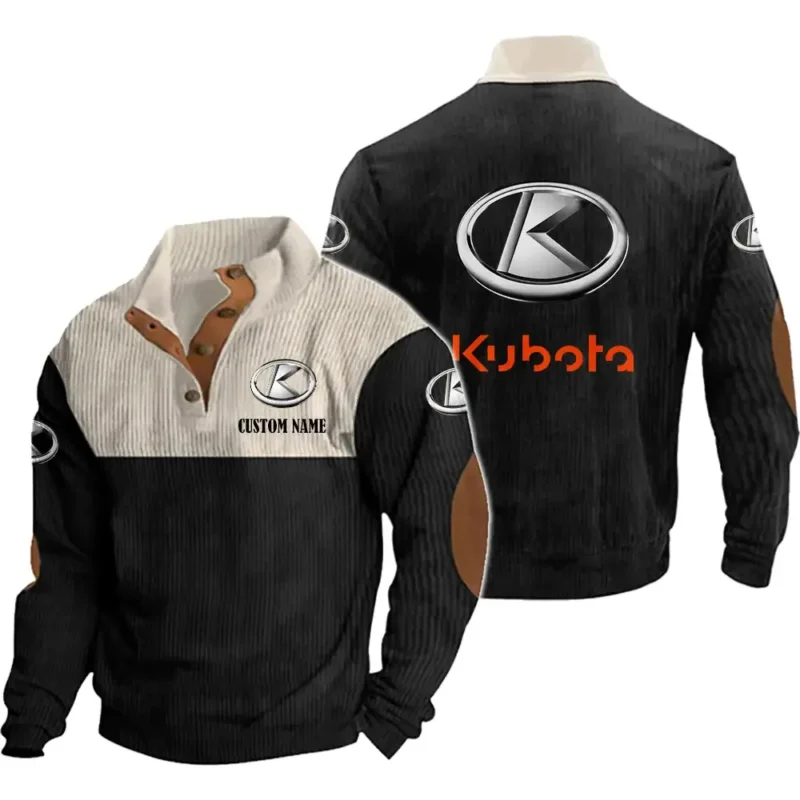 Tractor Men's Stand Up Collar Base Shirt, Collar Hoodie Exclusive Logo For Car Motorcycles Fans CAR20012099 - Black
