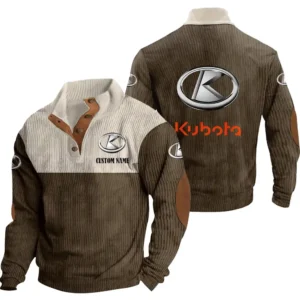 Tractor Men's Stand Up Collar Base Shirt, Collar Hoodie Exclusive Logo For Car Motorcycles Fans CAR20012099 - Brown