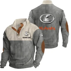 Tractor Men's Stand Up Collar Base Shirt, Collar Hoodie Exclusive Logo For Car Motorcycles Fans CAR20012099 - Grey