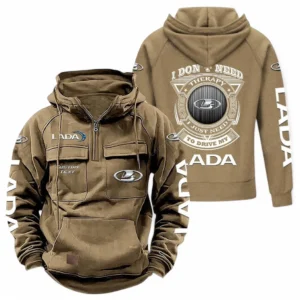 Car Hoodie Tactical Quarter Zip, Hoodie Exclusive Logo For Car Owners CAR106021525078 - Khaki