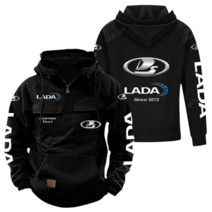 Car Hoodie Tactical Quarter Zip, Hoodie Exclusive Logo For Car Lovers - Black CAR96021425702-2