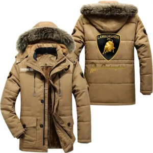 Luxury Supercar Parka hoodie, Coat with Hood Exclusive Logo For Car Motorcycles Lovers CAR7002082133 - Khaki