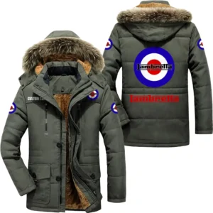 Car Parka hoodie, Coat with Hood Exclusive Logo For Car Motorcycles Lovers CAR7002082134 - Army Green