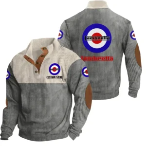 Car Men's Stand Up Collar Base Shirt, Collar Hoodie Exclusive Logo For Car Motorcycles Fans CAR20012100 - Grey