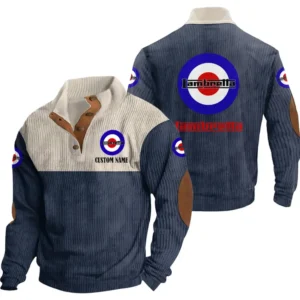 Car Men's Stand Up Collar Base Shirt, Collar Hoodie Exclusive Logo For Car Motorcycles Fans CAR20012100 - Navy Blue