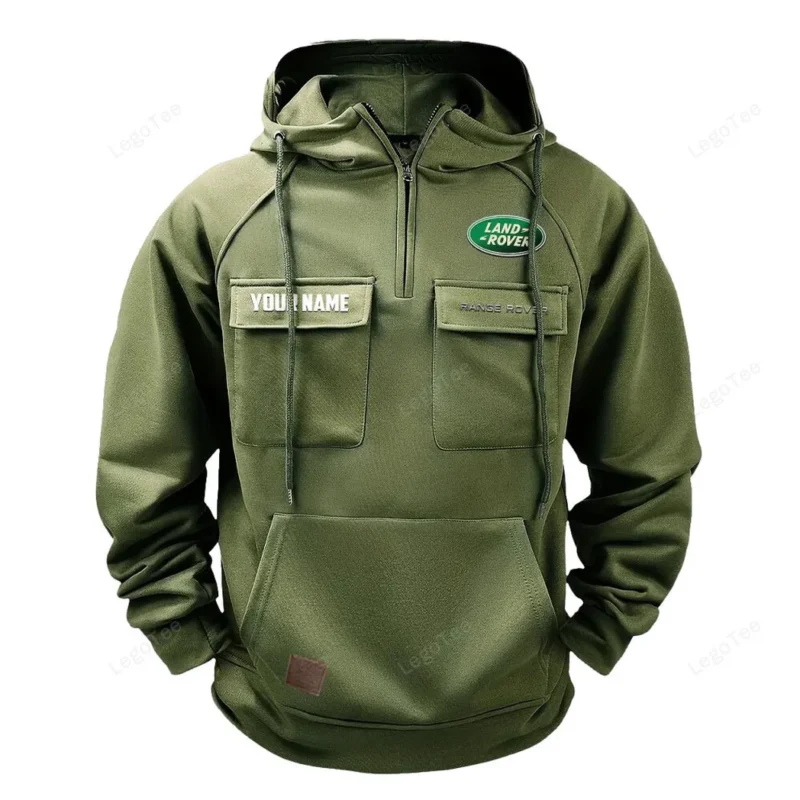 Truck Hoodie Tactical Quarter Zip, Hoodie Exclusive Logo For Truck Lovers - Army Green CAR109021425393-1