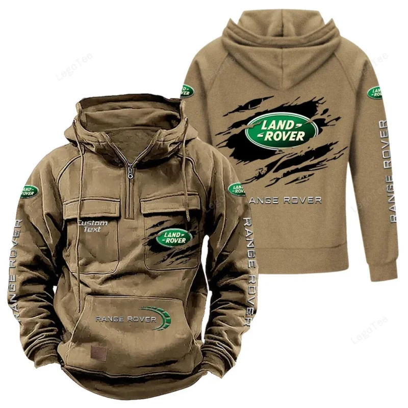 Truck Hoodie Tactical Quarter Zip, Hoodie Exclusive Logo For Truck Lovers - Khaki CAR122021425078-4