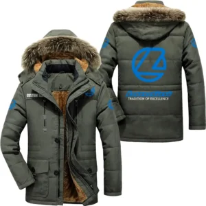 Classic Car Parka hoodie, Coat with Hood Exclusive Logo For Car Motorcycles Lovers CAR7002082140 - Army Green