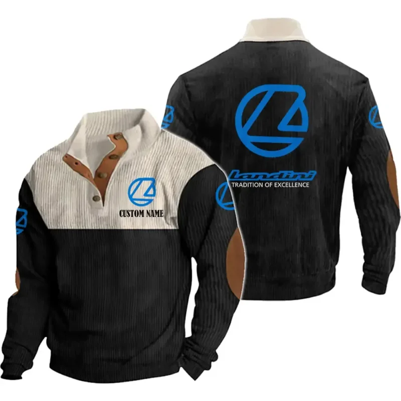 Classic Car Men's Stand Up Collar Base Shirt, Collar Hoodie Exclusive Logo For Car Motorcycles Fans CAR20012106 - Black