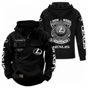 Vintage Auto Hoodie Tactical Quarter Zip, Hoodie Exclusive Logo For Car Owners CAR106021525069 - Black