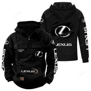 Vintage Auto Hoodie Tactical Quarter Zip, Hoodie Exclusive Logo For Vintage Auto Lovers - Black CAR122021425071-2