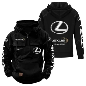 Vintage Auto Hoodie Tactical Quarter Zip, Hoodie Exclusive Logo For Vintage Auto Lovers - Black CAR96021425742-2