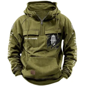 Retro Car Hoodie Tactical Quarter Zip, Hoodie Exclusive Logo For Retro Car Lovers CAR164022425180 - Army Green