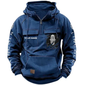 Retro Car Hoodie Tactical Quarter Zip, Hoodie Exclusive Logo For Retro Car Lovers CAR164022425180 - Dark Blue
