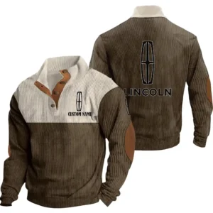 Retro Car Men's Stand Up Collar Base Shirt, Collar Hoodie Exclusive Logo For Car Motorcycles Fans CAR20012109 - Brown