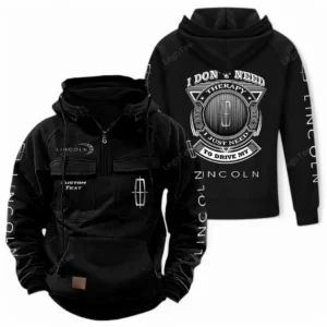 Retro Car Hoodie Tactical Quarter Zip, Hoodie Exclusive Logo For Car Owners CAR106021525032 - Black