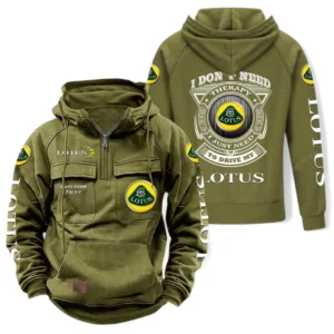 Classic Auto Cars Hoodie Tactical Quarter Zip, Hoodie Exclusive Logo For Car Owners CAR106021525049 - Army Green