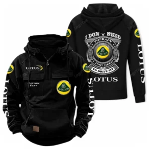 Classic Auto Cars Hoodie Tactical Quarter Zip, Hoodie Exclusive Logo For Car Owners CAR106021525049 - Black