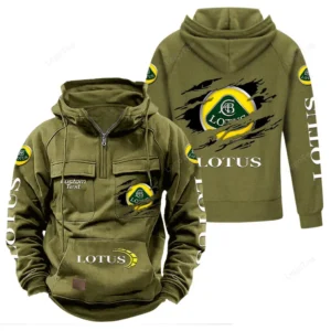 Classic Auto Cars Hoodie Tactical Quarter Zip, Hoodie Exclusive Logo For Classic Auto Cars Lovers - Army Green CAR122021425075-1