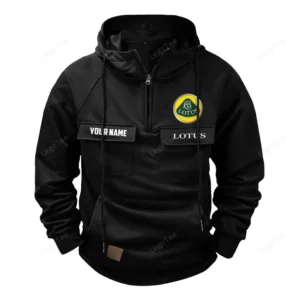 Classic Auto Cars Hoodie Tactical Quarter Zip, Hoodie Exclusive Logo For Classic Auto Cars Lovers - Black CAR109021425398-2