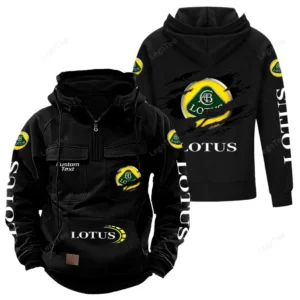 Classic Auto Cars Hoodie Tactical Quarter Zip, Hoodie Exclusive Logo For Classic Auto Cars Lovers - Black CAR122021425075-2