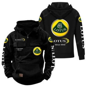 Classic Auto Cars Hoodie Tactical Quarter Zip, Hoodie Exclusive Logo For Classic Auto Cars Lovers - Black CAR96021425727-2