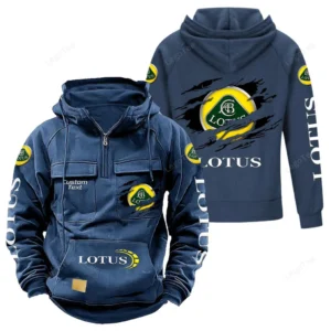 Classic Auto Cars Hoodie Tactical Quarter Zip, Hoodie Exclusive Logo For Classic Auto Cars Lovers - Dark Blue CAR122021425075-3