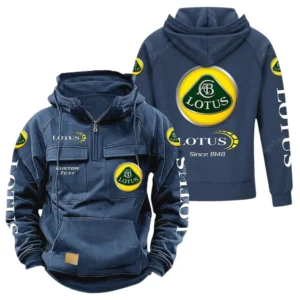 Classic Auto Cars Hoodie Tactical Quarter Zip, Hoodie Exclusive Logo For Classic Auto Cars Lovers - Dark Blue CAR96021425727-3